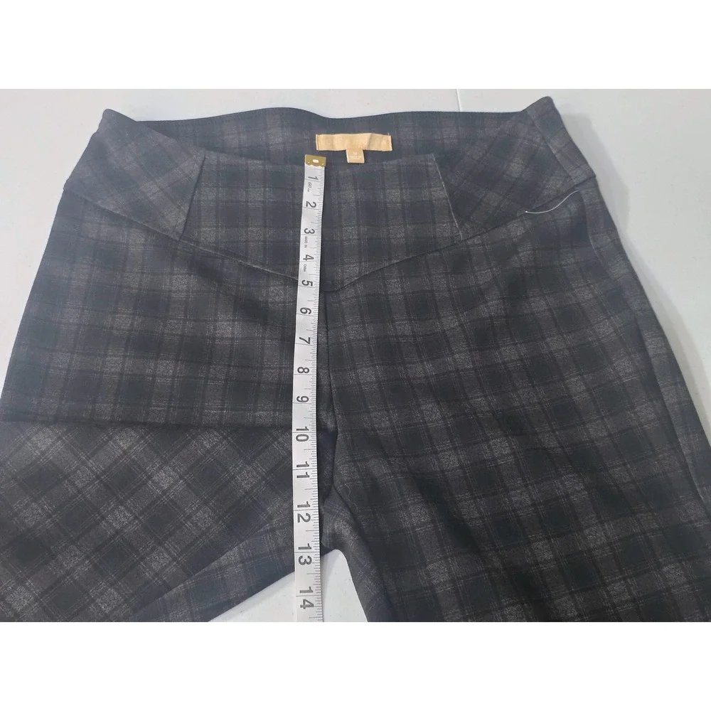 Hope & Harlow‎ Womens Gray Black Plaid Skinny Pull On Pants Career Size M